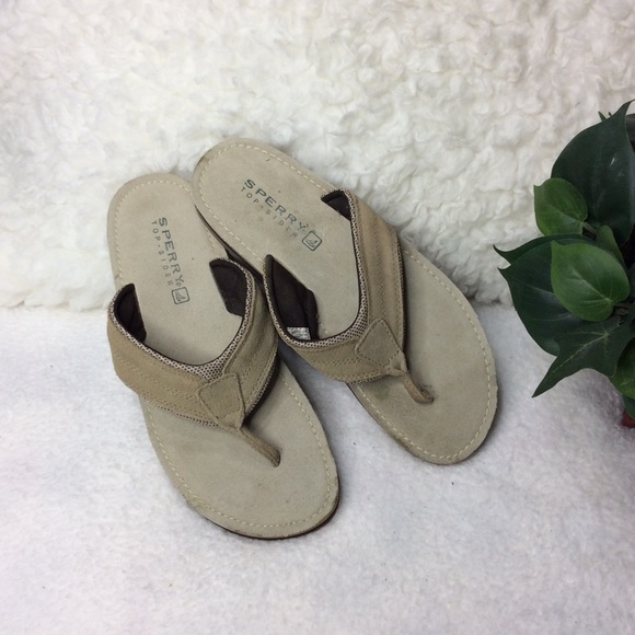 Sperry Top Sider Leather Flip Flop Sandals Sz 10 Sperry Top Sider Leather Flip Flop Sandals Sz 10
